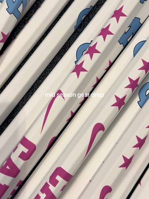 Another day another gear drop! Loving our new shafts for our cancer awareness game this weekend 💕 🎀 shout out Nike lacrosse! @Nike @NikeLacrosse #geardrop #lacrosse #lacrossestick #lacrossetok #gear 