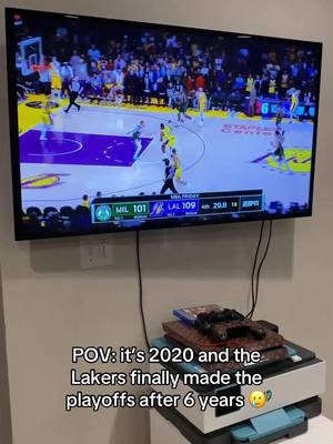 Exactly 6 years ago, the Lakers made the playoffs for the first time in 6 years and I jumped onto my fridge 🥲 Who remembers this? 😭