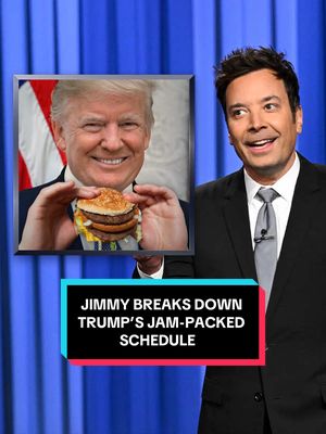 Jimmy breaks down Trump’s jam-packed schedule! #FallonTonight #TonightShow #Trump #JimmyFallon