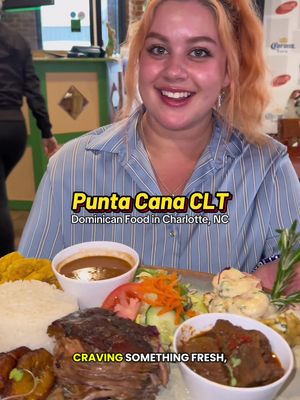 🇩🇴 Punta Cana CLT - Dominican- Caribbean Food in Charlotte, NC Thanks to @Punta Cana Grill & Bar CLT 🌴 for hosting us and thanks to @BECCA for joining me! Our experience at Punta Cana was amazing. Here’s what we tried, all of it was delicious: -Morir Soñando (fresh orange drink) -Liquid MJ  -Dominican Rum in Coconut  For appetizers - we got the sample platter with quipes (wheat fritters stuffed with beef), pastelitos (meat hand pie) and yuca balls filled with cheese.  For the entree, we shared a large sampler platter for all their most popular dishes: -Mofongos Camarones - smashed plantain with meat and topped with shrimp and garlic cream sauce -Res Guisado - flavorful beef stew -Pernil - roast pork served with crispy skin -Platano Maduro - sweet plantains -Tostones - crispy green plantain & of course, rice, beans and a garden salad! 🥗  They offer daily lunch specials Monday–Saturday from 11:00 AM–3:00 PM for $10.95, and they include two sides, with options from baked chicken, fried pork chops, and more. On Wednesdays, they do $6 margaritas, which is always a crowd favorite 🍹😍 #charlotte #WhereToEat #caribbeanfood #dominicanfood #nc 