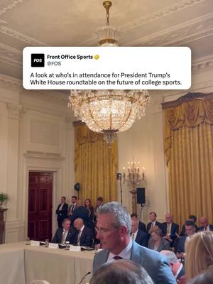 Notable names at President Trump’s college sports roundtable include Adam Silver, Nick Saban, Urban Meyer, NCAA president Charlie Baker, ESPN chairman Jimmy Pitaro, SEC commissioner Greg Sankey, and Yankees president Randy Levine.