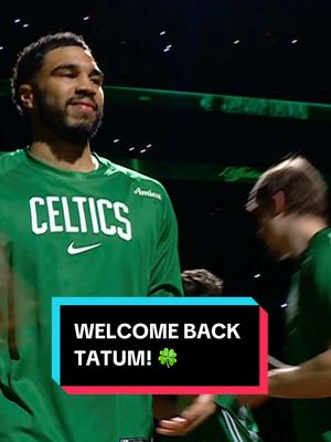 Welcome back Jayson Tatum! 🍀 #NBA #BostonCeltics #JaysonTatum 
