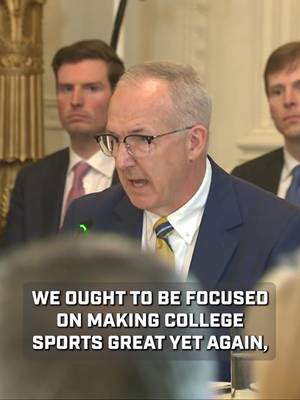Today, SEC Commissioner Greg Sankey called for non-partisan collaboration to strengthen college sports at the @whitehouse Saving College Sports Roundtable.