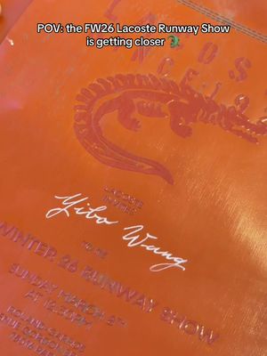 You’re invited to the Fall-Winter 2026 Runway Show by Pelagia Kolotouros. March 8, 12:30 PM CET. #LacosteFW26 #FashionTikTok #asmr