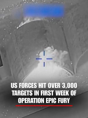 ‘NOT SLOWING DOWN’: U.S. Central Command reports that the U.S. military has struck more than 3,000 targets inside Iran in just the first week of Operation Epic Fury. President Trump has called for the “unconditional surrender” of the islamist regime, and warned Iran will be hit “very hard” if they don’t comply.