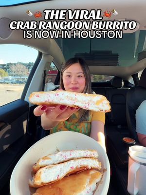 THE VIRAL CRAB RANGOON BURRITO IS NOW IN HOUSTON 🌯🦀 If you’ve seen the crab rangoon burrito all over your feed, you’ll be happy to know you can now try it here in Houston at @Fat Bao Houston!!! It’s exactly what it sounds like: everything you love about crab rangoons but wrapped in a burrito! It's hefty so plan to share! 📍 @fatbaohouston (Upper Kirby, 3419 Kirby Dr) #crabrangoon #houstonfood #houston #mukbang 