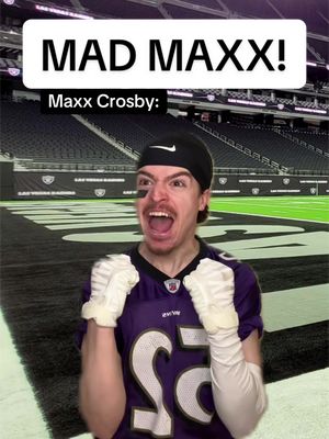 Mad Maxx Crosby is READY for the Ravens😂🏈 #nfl #football #baltimoreravens #maxxcrosby 