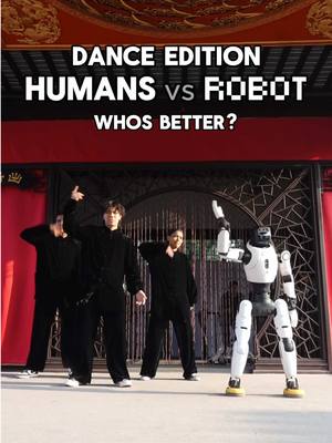 The robot taught us its moves.. who did better though?👀🤧  #HumanoidRobot #RobotDance #RobotVsHuman #ChinaTech #RobotPerformance  