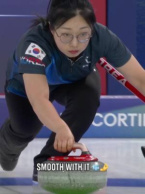 Kim Seon-yeong and Jeong Yeong-seok of Team Republic of Korea during the mixed doubles preliminaries. An epic shot that secured the win. 🇰🇷🥌🎯 #Olympics #MilanoCortina2026 #WinterOlympics #Curling 