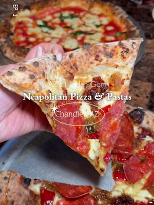 Best Neapolitan Pizza & Pasta! Hidden Gem in Chandler, AZ. They are celebrating their 10 year anniversary with $5 Margarita Pizza (3/7-3/8 only). Make sure to check with them for details. Go try them! So good! #chandleraz #neapolitanpizza #arizonacheck #azeats 