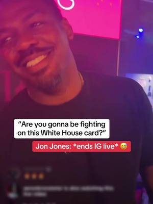 Jon Jones really ended his IG live after White House card question 😭 (via jonnybones/IG) #UFC #mma #fighter #jonjones #whitehouse 