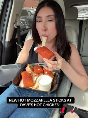 🔥 NEW NASHVILLE HOT MOZZARELLA STICKS 🔥  📍 @Dave’s Hot Chicken has these new hot mozzarella sticks and i had to go try them!😍 You can get them in different spice levels and I got Mild, Medium, Hot and Extra hot 🥵 I think the medium is the perfect amount of spice because the hot and extra hot almost took me out 😂 Be sure to try them and get some ranch to dip them in!  #houstonfood #htx #houstonfoodie #hotchicken 