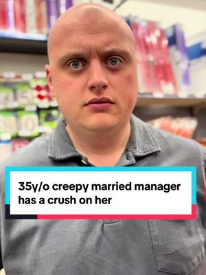 POV: 35y/o creepy married manager has a crush on her #comedyskit #funnyskit #skitcomedy #manager 