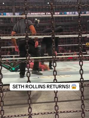 This view of Seth Rollins' shock return and stomp on Logan Paul 😱 [via @S. Sami] 