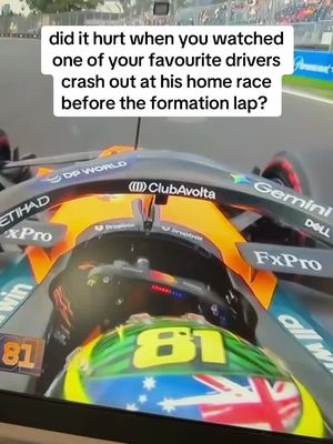 Yes, it hurt and I may have been holding back the tears frfr :( #oscarpiastri #f1 #formula1 #ausgp 