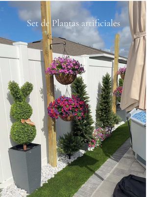 2 Pcs Artificial hanging plant and flower basket, perfect for spring and summer outdoor decoration.  Features realistic silk morning glory flowers, UV-resistant, and suitable for porches, patios, balconies, and gardens. @Flower Sea Studio #artificialhangingplants #artificalflower #floresarticiales #tiktokshopspringglowup #tiktokshopcreatorpicks 