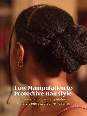 Low manipulation protective hairstyle for length retention 🤎 Save to try on your next wash day😉 Product @AuntJackies Curl La La Refreshing Serum #naturalhairstyles #protectivestyles #lowmanipulationstyles #creatorsearchinsights 
