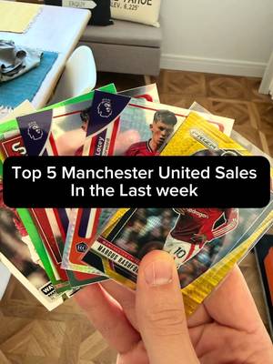 The top 5 most expensive #manchesterunited soccer card sales in the last week. The last one was a real shock. Let me know in the comments what you think ! #sportscards #collector #soccercards #fyp 