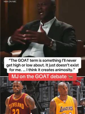 Michael Jordan weighed in on the GOAT debate and why it creates more animosity than admiration and appreciation 🗣️ #NBA #lebron #mj #kobe #basketball 