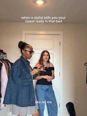 welp 🥲 I knew we’d need to buy pieces to make my closet better. but she could only make a few outfits out of what I had to match my inspo board (and both outfits I’d worn before). i have 1 pair of jeans I love. 1 pair of denim shorts and I don’t love them. 1 pair of linen pants. no linen shorts. only a handful of more elevated basic tops. hardly any accessories. what is a stylist going to do with that?! there’s only so much she can do!! but that was the validating part. I get really in my head about not consuming too much, but I think I’ve UNDERconsumed. having a professional who does this every single day look at my closet and feel stumped for how to create the type of outfits I want…no WONDER I am stressed over here trying to get dressed!! 😂 TO THE MALL WE GO 💃🏼 Stylist: @Alyza Sutton #findingmystyle #personalstyle #tampastylist 