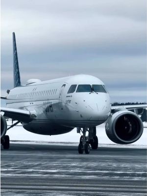 This is where every journey begins. Our E2 jet on the runway before takeoff.  🗺️📍 Video 🎥 : @etkphoto_  #ActuallyEnjoyEconomy #porterairlines #aviation