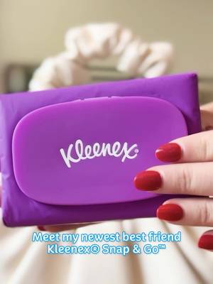 Your bag's new bestie: Kleenex® Snap & Go™. Cute, colorful, and snaps closed for protected tissues every time 🔒 Click the link in bio to buy online!