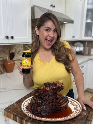 Ditch the prepackaged glaze mix and surprise your family this Easter with my Sweet & Spicy Habanero Ham with Grandma’s Molasses!  This ham was devoured in 20 minutes! Grab a bottle of Grandma’s® Molasses at a store near you and make a Ham that impresses your Easter crew! #Ad Visit grandmasmolasses.com for the full recipe. @Baking at Home 