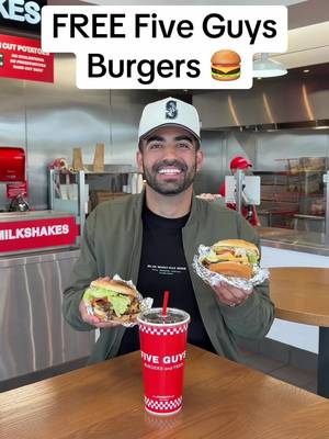 FREE Five Guys burgers from March 9 - March 12 🍔 #fiveguys 