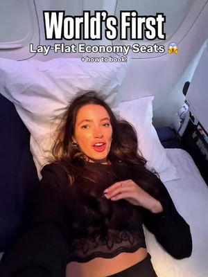 DID SOMEONE SAY LAY-FLAT ECONOMY SEATS?! 😱🤯 We recently flew with Air New Zealand and tried their brand new “Skycouch” experience which is essentially a row of 3 economy seats that folds out into a legit bed 🤯 It comes with a mattress pad, pillows, and a blanket, and was surprisingly comfy for the two of us on a 14-hour flight! To book it, choose the lowest economy fare and look for “Economy Skycouch available” during seat selection. It’s one flat fee for up to 3 people, ours was $500 total, so $250 for each of us! If the future of economy starts looking like this then we’ll be saying bye to business quicker than you think! TAG & SHARE this with someone who needs this! 👇🏼 #economy #avgeek #skycouch #airnewzealand #newzealand #bucketlisttravel #aviationlovers #aviation #longhaul #economyskycouch #FEEL100inNZ #NZMustDo #NZBucketLisT