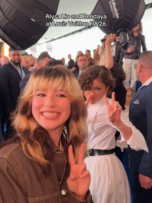 No words for this one… just #AlysaLiu and #Zendaya becoming besties at #LouisVuitton FW26  Video: Hypebae                                      #celebrity #pfw 