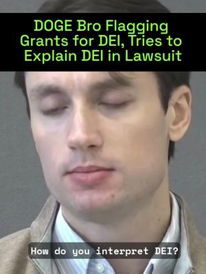 This is Justin Fox, a former DOGE staffer assigned to the National Endowment for the Humanities (NEH) who said his job was to review and flag grants for “DEI” which would then go to superiors for termination under Trump’s Executive Order.  This deposition is part of a lawsuit filed by the American Council of Learned Societies, the American History Association and the Modern Language Association. They say Elon Musk’s Department of Government Efficiency (DOGE) used ChatGPT to process to identify DEI programs to inform decisions to terminate grants awarded by the NEH.  Here is Fox attempting to answer questions about what DEI is.