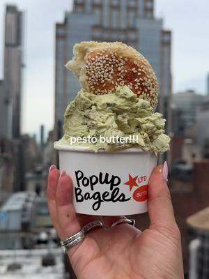 incase you forgot...PESTO BUTTER IS ON THE MENU THIS WEEK!!!!🤩  #popupbagels #bageltok #Foodie #FoodTok #pesto 