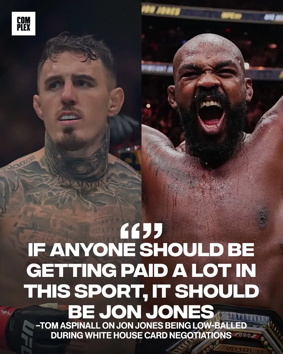 Jon Jones took to X to address Dana White’s comments this past weekend on not being on the White House card