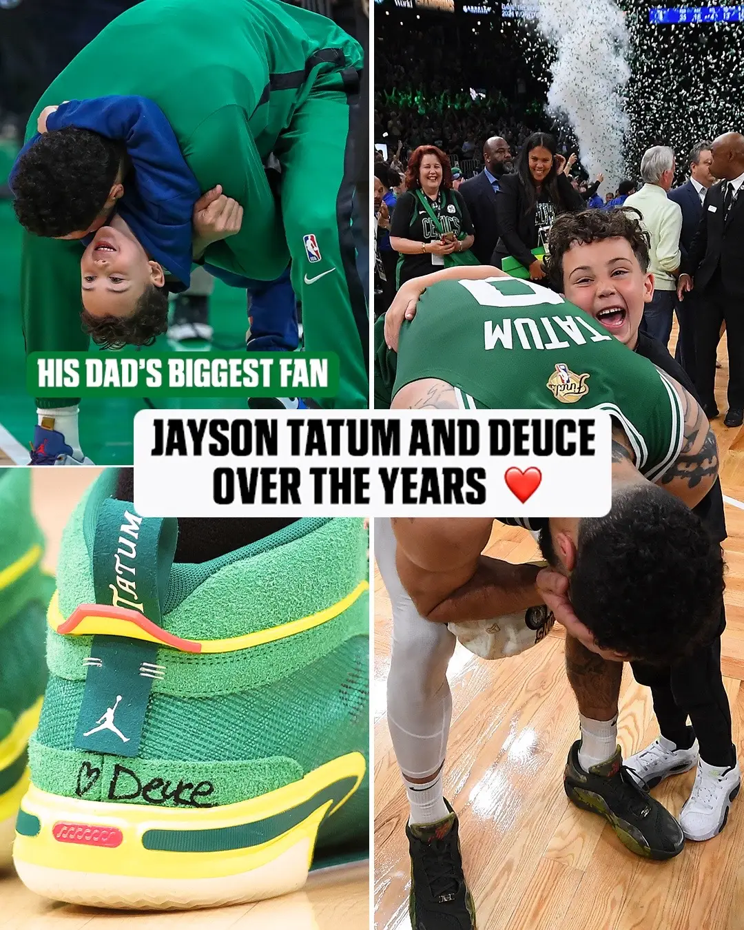 Jayson Tatum and Deuce are back after his 298-day road to recovery 🥹 #NBA #Boston #Celtics #JaysonTatum #dad 