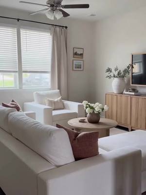 The perfect place to sprawl out.  🔎 Barton Sofa + Armchair + Ottoman in Sand Performance Basketweave custom crafted for @kaitlynmackenzee