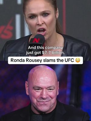Ronda Rousey on the UFC: “This company just got $7.7 billion. There’s no reason they can’t afford to pay their athletes at least a living wage.”  #RouseyCarano Saturday, May 16 LIVE on Netflix #rondarousey #UFC #danawhite 