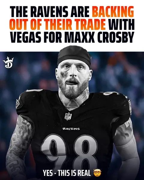 The Baltimore Ravens will NOT be trading for Maxx Crosby and are BACKING OUT of their deal with the Las Vegas Raiders 🤯 (h/t Raiders, AdamSchefter / X) #maxxcrosby #ravens #raiders #baltimoreravens #nflfootball 