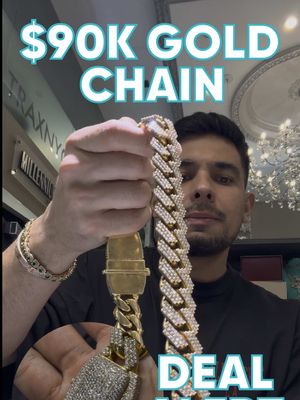 Custom lock, serious chain🔥 #fyp #deal #gold #goldchain 