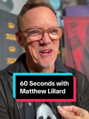 60 Seconds with Matthew Lillard, Round 2 ⏱️ You can find Round 1 in the playlist. Matthew Lillard is so iconic. My favorite role of his was Shaggy Rogers in Scooby Doo but Matthew’s also beloved in the Scream franchise, in the tabletop community and can recently be seen in projects like Five Nights at Freddy’s and The Life of Chuck.  Also big mood about Matthew’s celebrity crush. This video was captured at the launch event for Matthew Lillard’s new Ghost Face Vodka. Check it out at @Macabre Spirits  [VD] Video features actor Matthew Lillard playing a rapid fire question game on the red carpet for the launch of his new spirit. Matthew is wearing glasses, a black jacket with a navy button down unbuttoned and a black t-shirt with Ghost Face on it. #matthewlillard #screammovie #scoobydoo #shaggyrogers #stumacher 