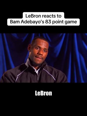 LeBron finding out Bam Adebayo just dropped 83 😭 #NBA #basketball #kobe