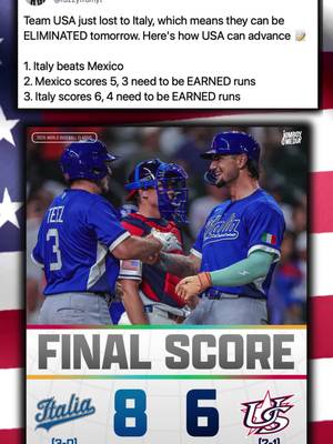 Team USA can advance with ⬆️ #wbc #baseball 
