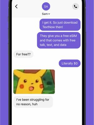 You know what to do - eSIM available on iOS. Get started today! #tipsandtricks #freephoneservice #textnow #eSIM 