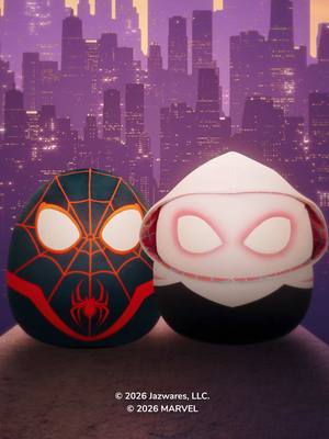 Swing into your Spider-Verse era 🕸️Ghost-Spider and Miles Morales available now on  @Amazon #squishmallows #squishtok #spiderman