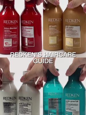 The ultimate Redken haircare guide ✨ Which shampoo + conditioner are you picking up? 🧴 #haircare