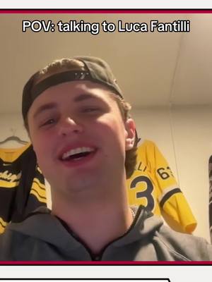 no because he is ALWAYS smiling #ushl #lucafantilli @umich hockey @Chicago Steel 