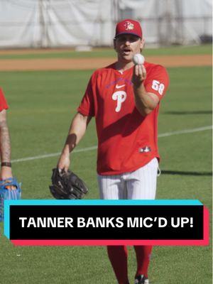 so THAT’S why he always answers our questions?! #MLB #phillies #micdup #springtraining