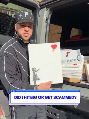 Banksy once sold original art on a NYC street for $60 that ended up worth millions. Today… I bought pieces just like it ! Did I just hit millions of dollars or did I get scammed ?!? #Mosesthejeweler #Banksy