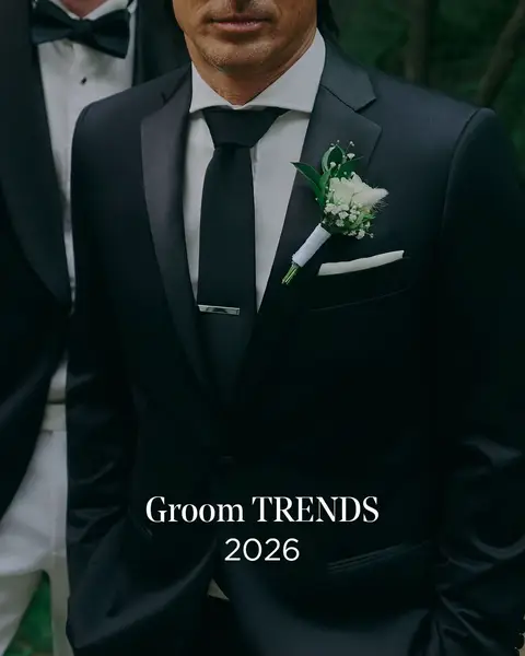 These are the trends shaping the next wave of wedding style.  Save this for your fitting.  #INDOCHINO #weddingtrends #groomsmen #weddingseason 