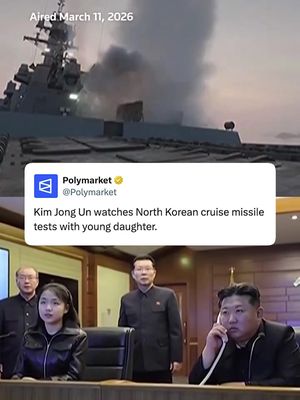 North Korean leader Kim Jong Un watches cruise missile tests alongside his young daughter, Kim Ju Ae in newly released footage from Pyongyang.