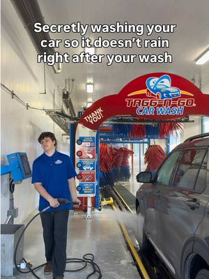 Why does it always rain after a car wash? ☔️ The world may never know… but our rain guarantee has you covered. Single Deluxe Wash: 48 hours Single Ultimate Wash: 72 hours